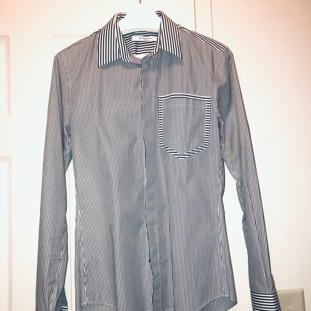 Givenchy stripe shirt black n white 38 (Slim fit)